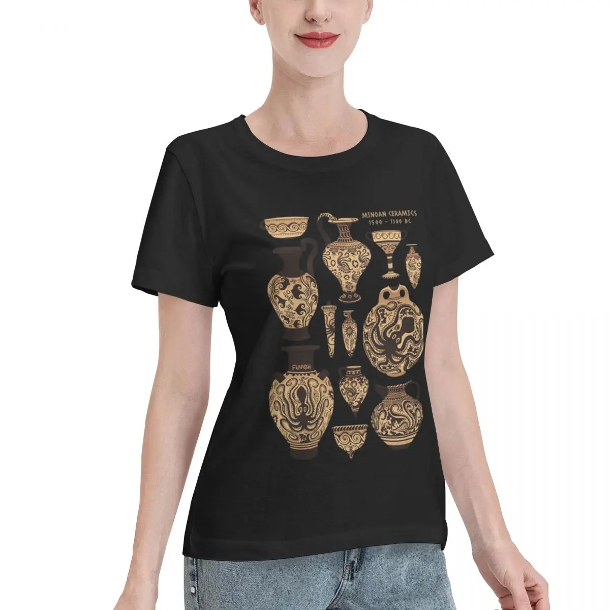 Go To Top Late Minoan Ceramics Oversized Women's T-shirt Grunge Vintage Women Top