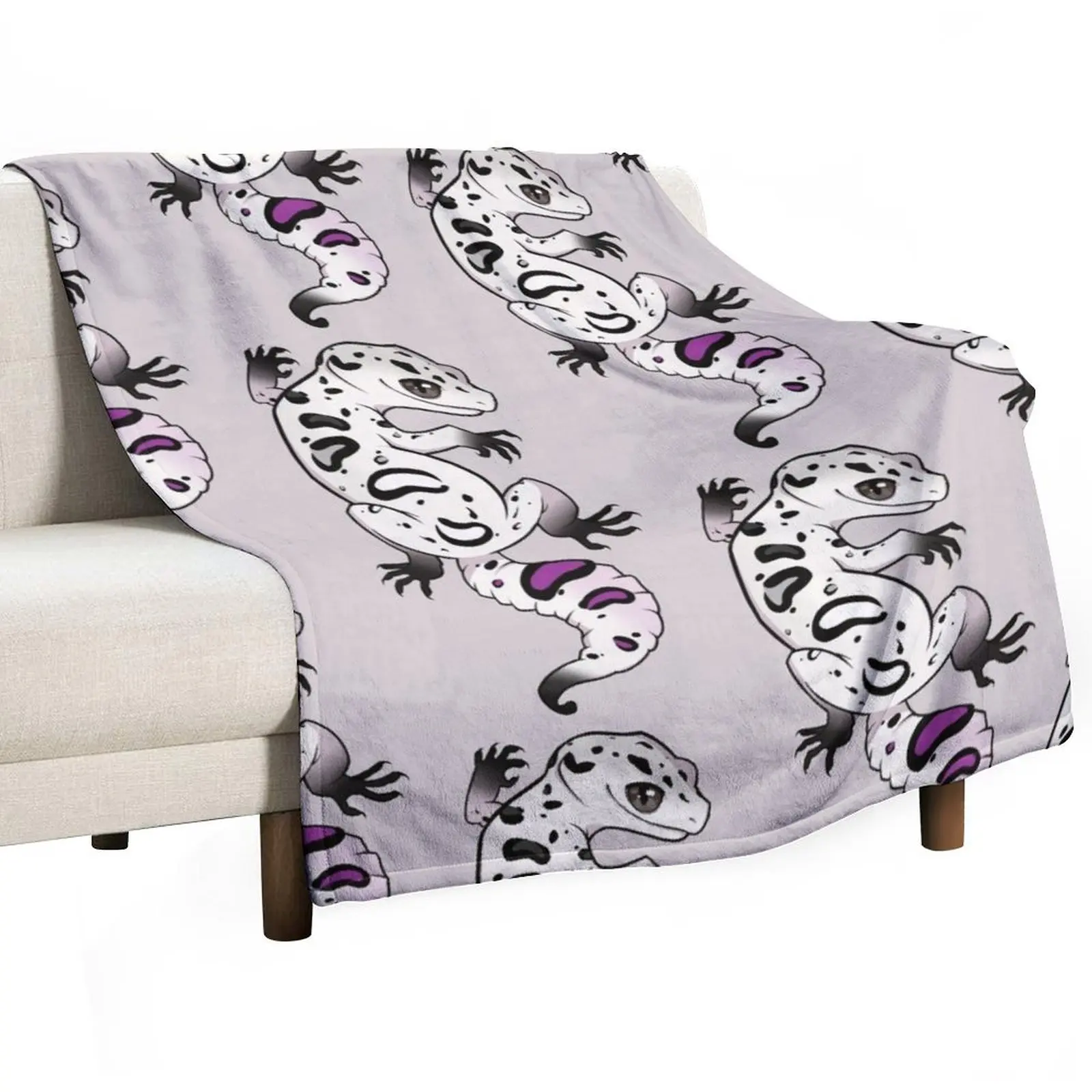 Asexual Pride Leopard Gecko Throw Blanket Luxury Throw Nap Beautifuls blankets ands Blankets