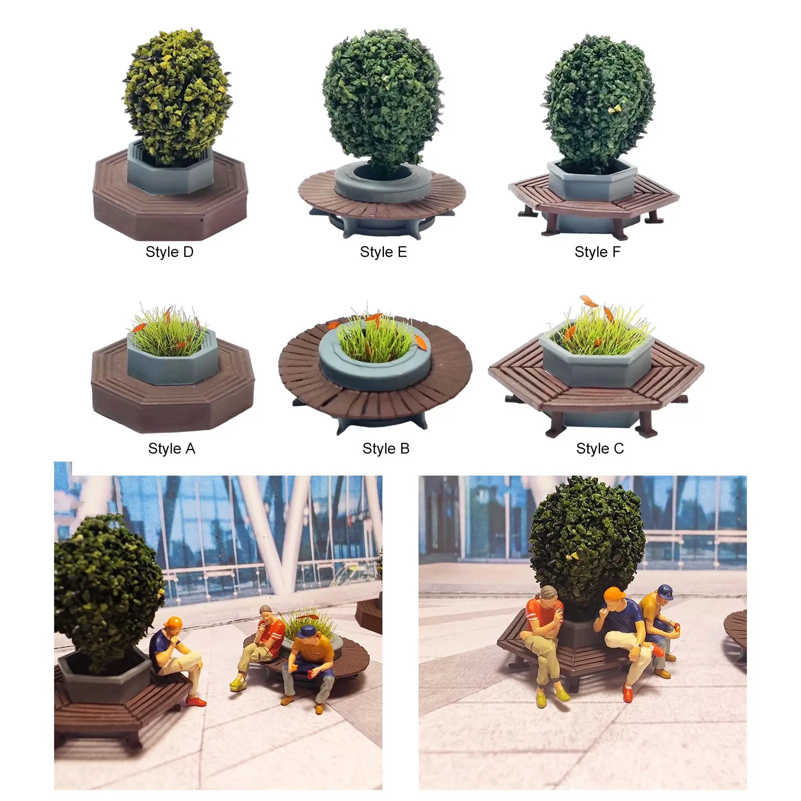 

1:64 Scale Flower Terrace Model for Micro Landscape Children Toys Decoration