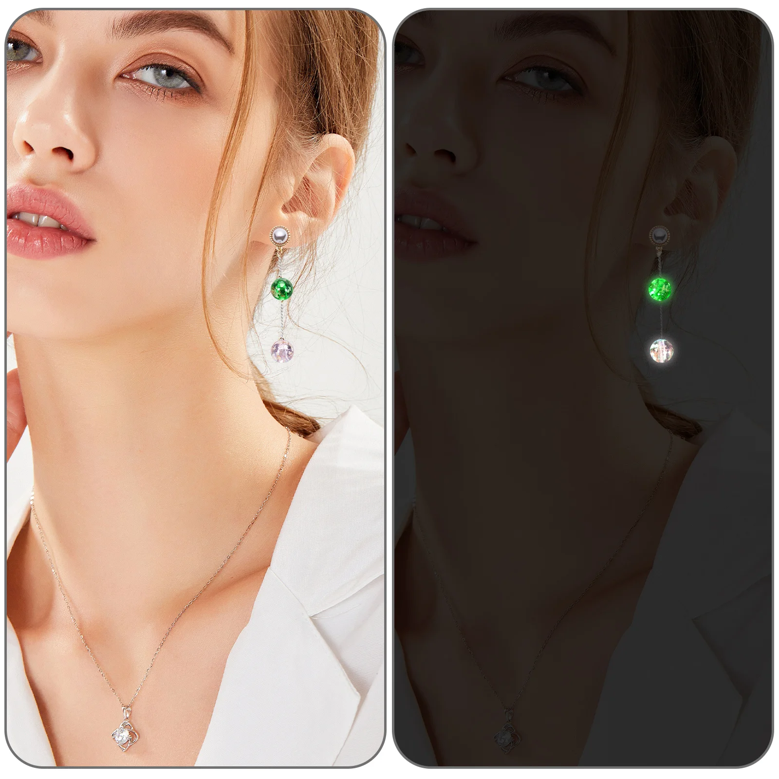 

40 Pcs Jewelry Luminous Glass Beads Bracelet for Earrings Craft Making Scattered Small Crafts Tiny Office