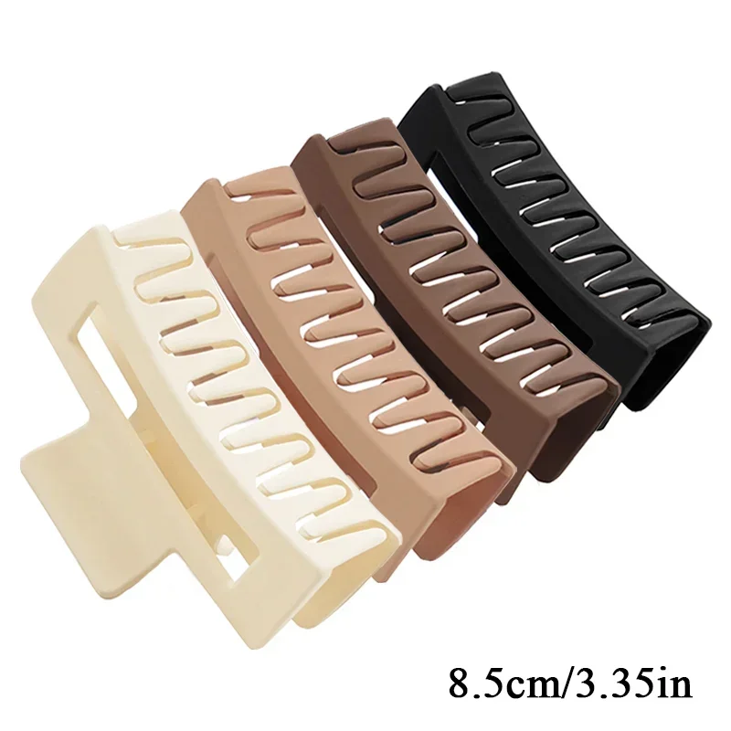 4 Teile/satz Frauen Mädchen Klaue Clips Kaffee Schwarz Haar Klaue Rutschfeste Krabben Haarnadeln Haarspange Mode Haar Zubehör Geschenke – Detail 5