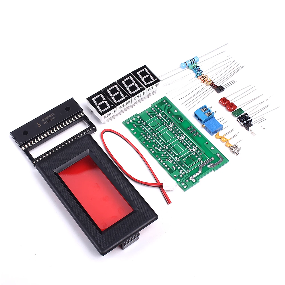 ICL7107 Digital Ammeter DIY Electronic Kit Module AMM-TE DC 5V 35mA 70.6x39mm Red Display Soldering Training Suite