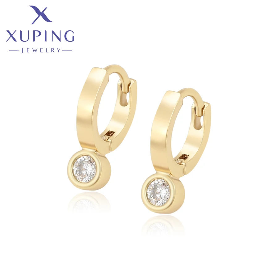 Ювелирные изделия Xuping, Новое поступление, серьги с круглым камнем, светло-золотого цвета, серьги Huggies для женщин и девочек, подарок на вечеринку с искусственным жемчугом X001127128 Ювелирные изделия Xuping, Новое поступление, серьги с круглым камнем, светло-золотого цвета, серьги Huggies для женщин и девочек, подарок на вечеринку с искусственным жемчугом X001127128