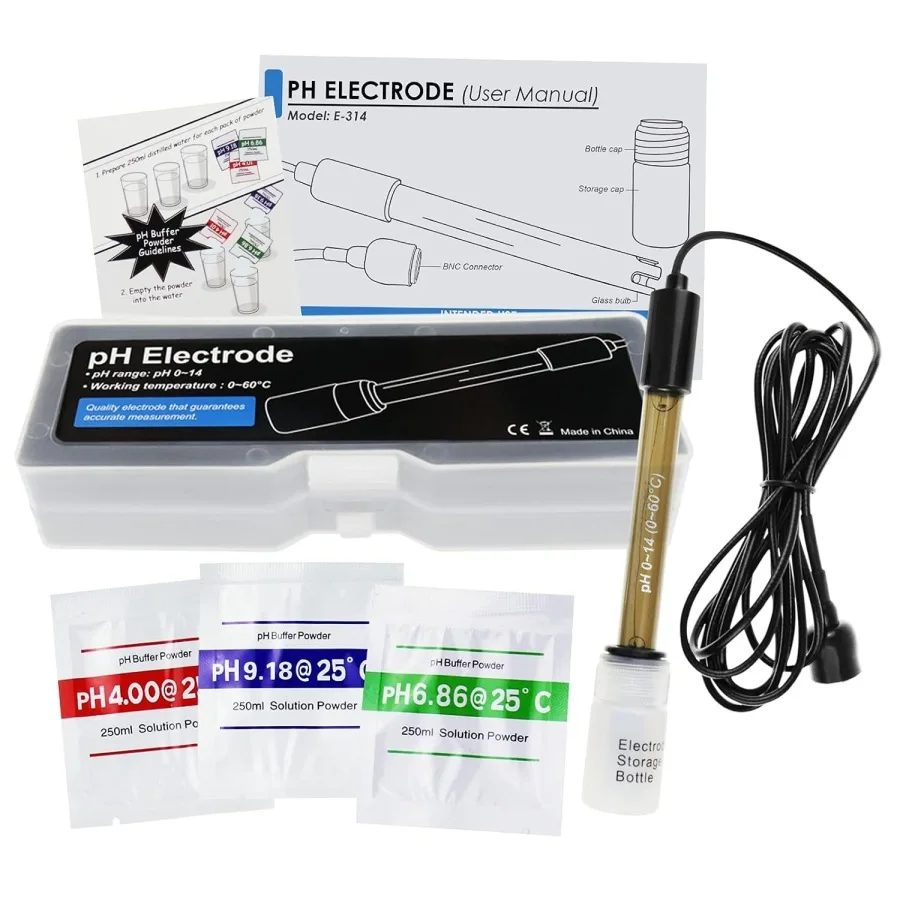 Cross-border, plastic shell pH electrodes, swimming pool aquaculture electrodes, laboratory waterproof pH acid and base testing