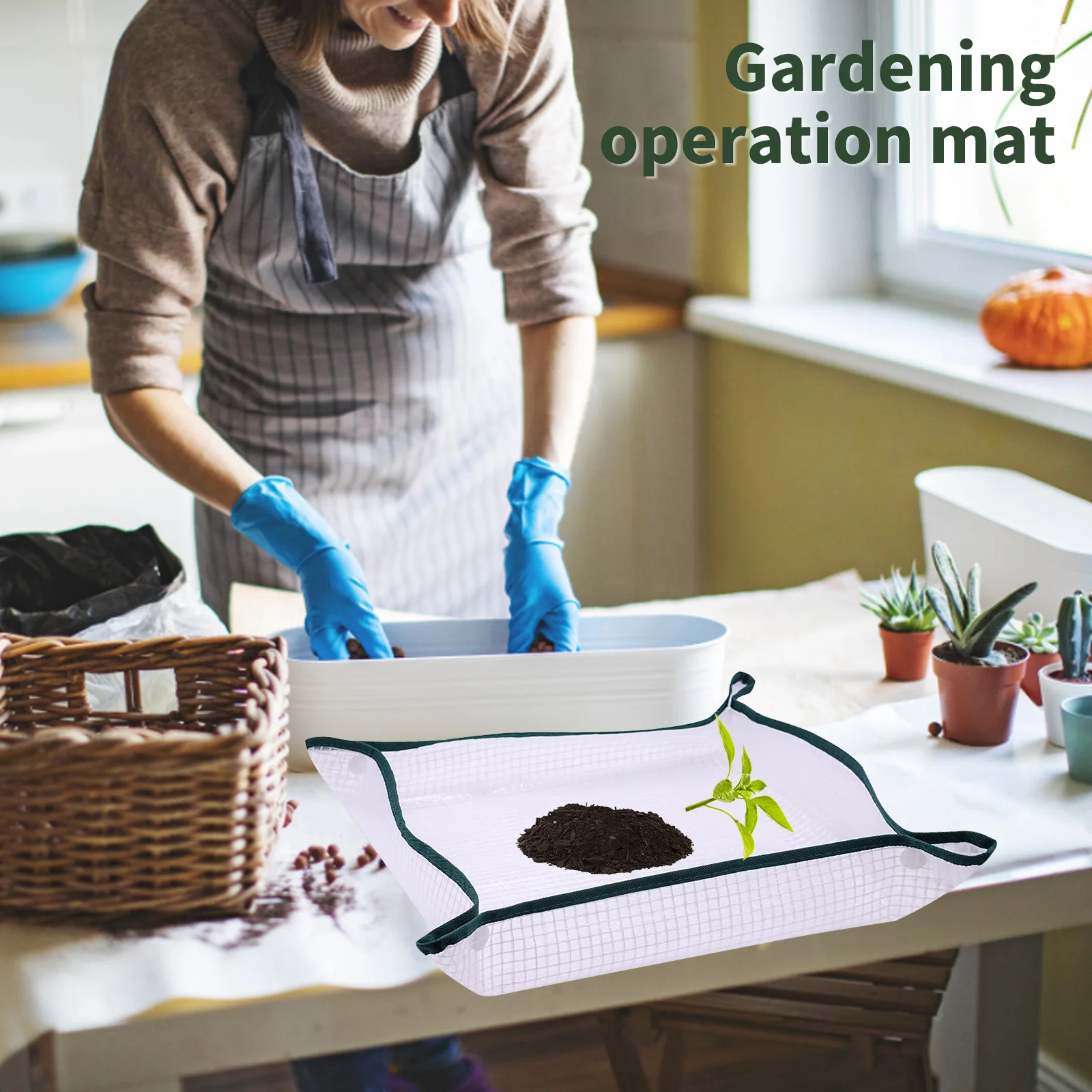 Foldable Gardening Mat - Waterproof Potting Tarp for Succulent Flowers Plants