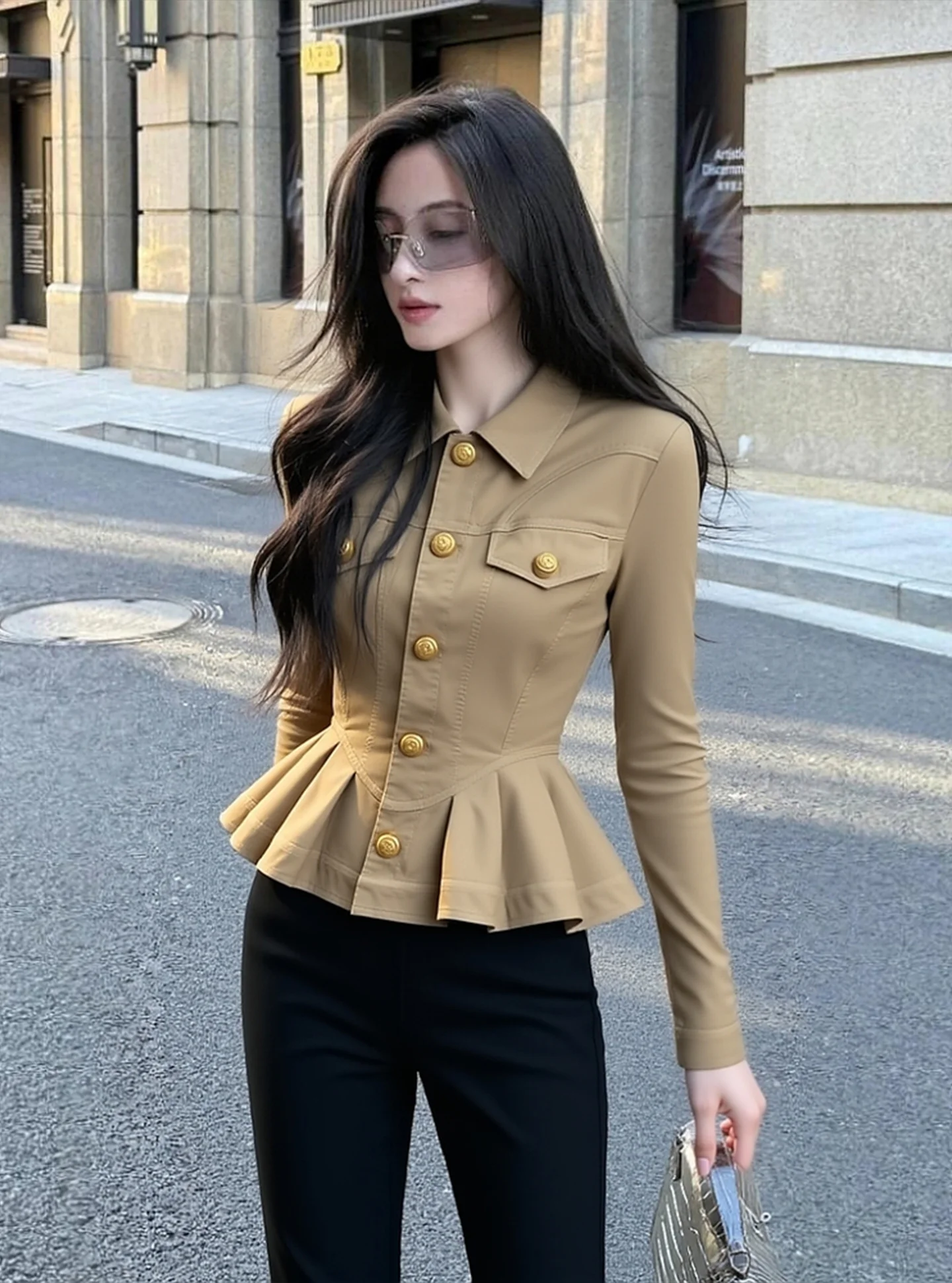 

Женская верхняя одежда Ele i Color, весенняя мода, уникальный супер красивый топ с кружевной отделкой и вырезом на талии, элитный женский топ