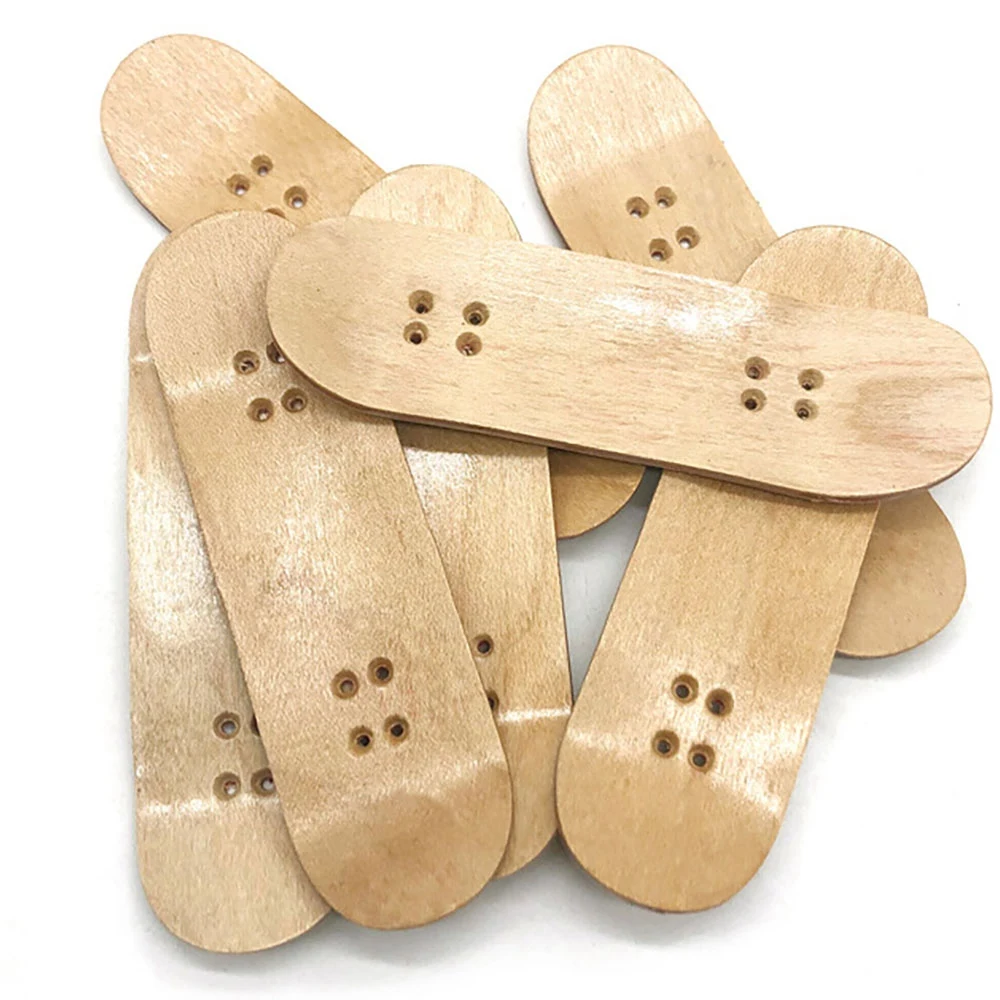 AINY 10 Pcs New Replacement Wooden Board Finger Skateboard Parts for Finger Skateboards