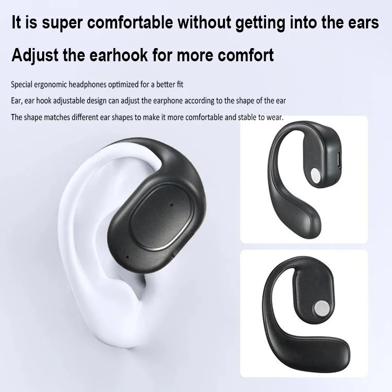 3pcs Wireless Bluetooth Earphones Air-Conduction OWS Headphone Ear-Hook Sports Outdoor Working Driving Headset For Lenovo Xiaomi
