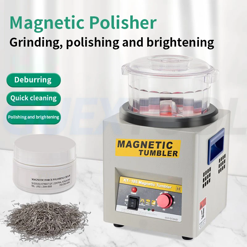 Magnetic Polishing Machine Tumbler Mini DIY Jewelry Polisher Jewelry/Gold/Silver/Copper/Stainless Steel Finishing Cleaning Tool