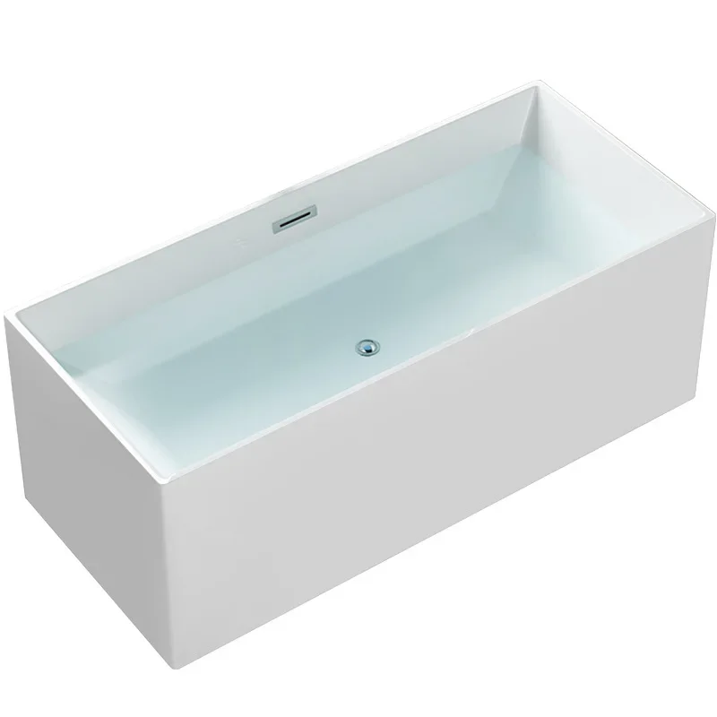 Modern freestanding minimalist high-end shower tub square seamless home shower