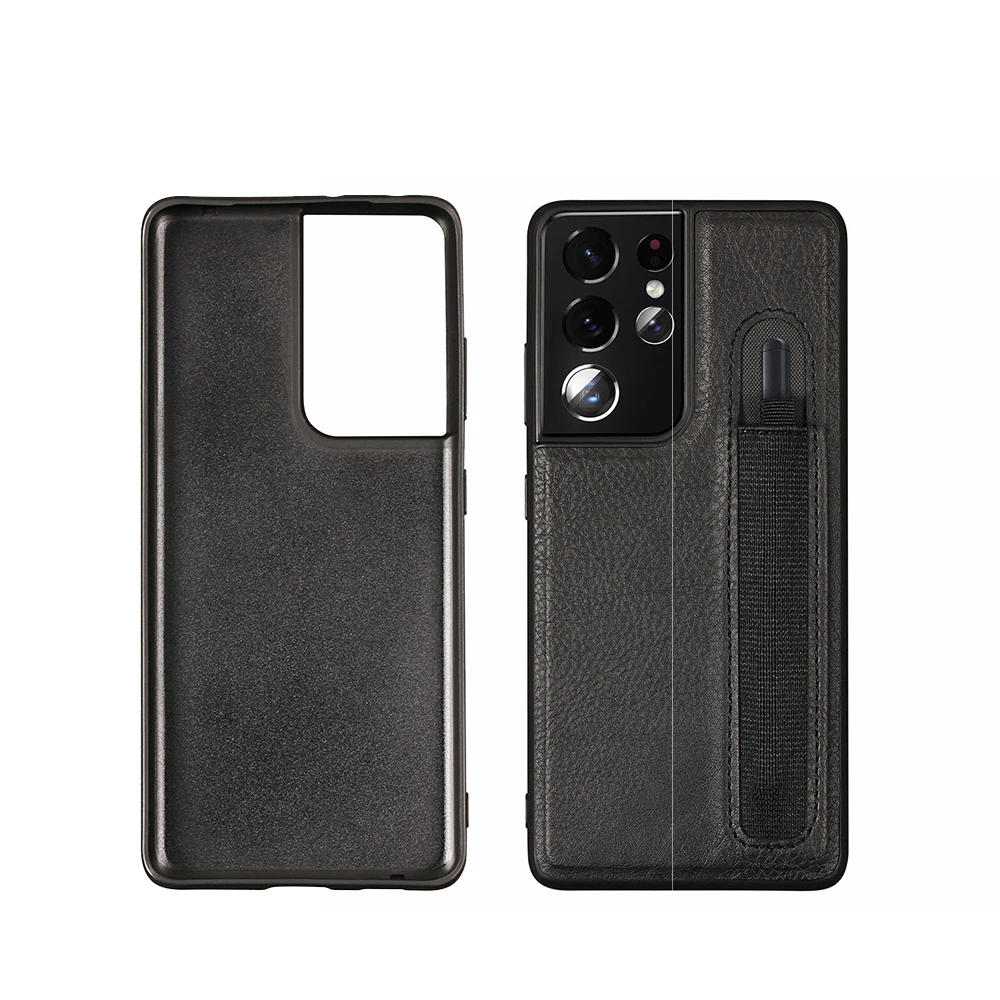 Leather Case with S PEN SLOT For Samsung Galaxy S21 Ultra PU Leather Case s21u Phone Back Cover Case