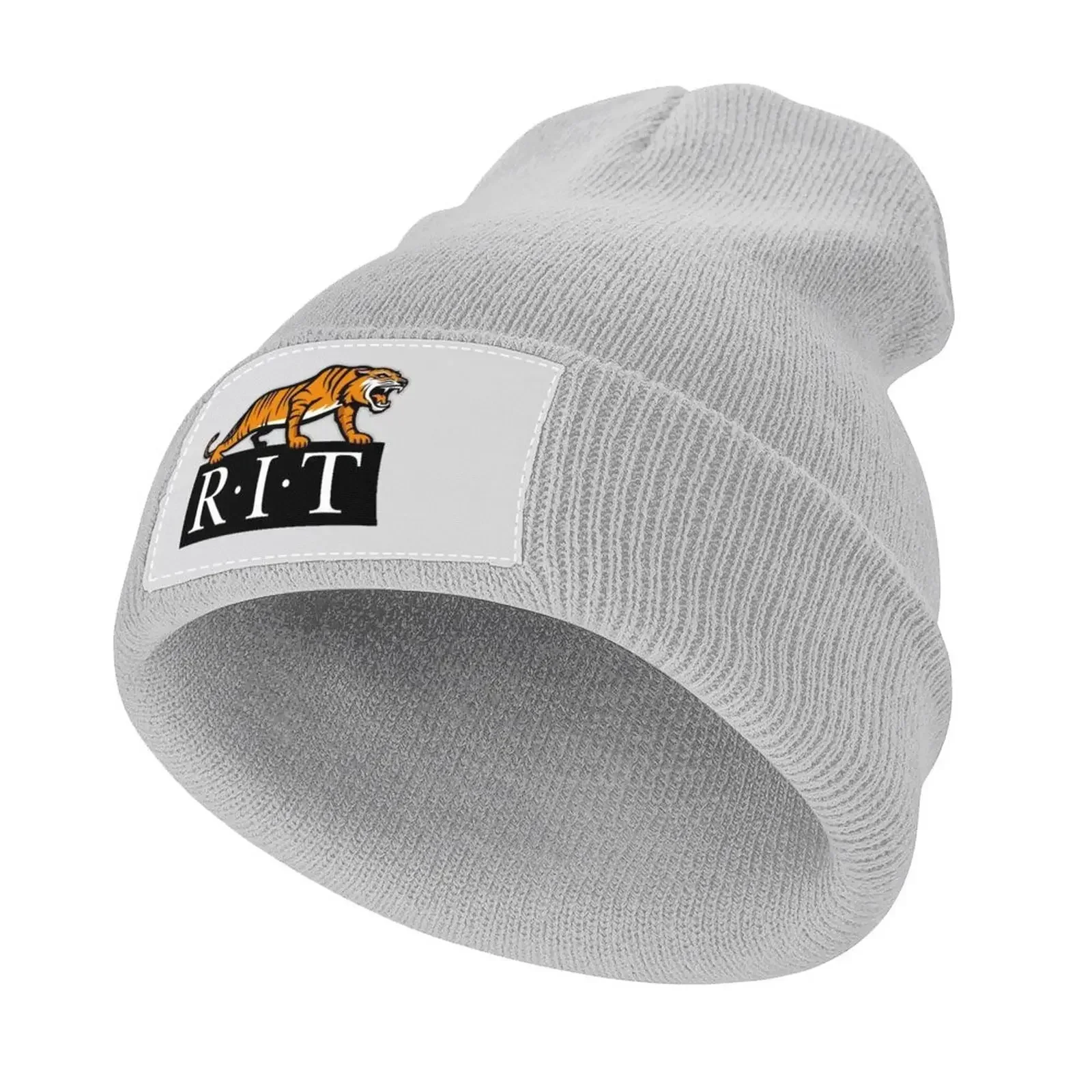 Rochester institute of technology logo gift i dea for RIT Students Knitted Hat Kids Hat Male Anime Hat Icon Cap Woman Men's