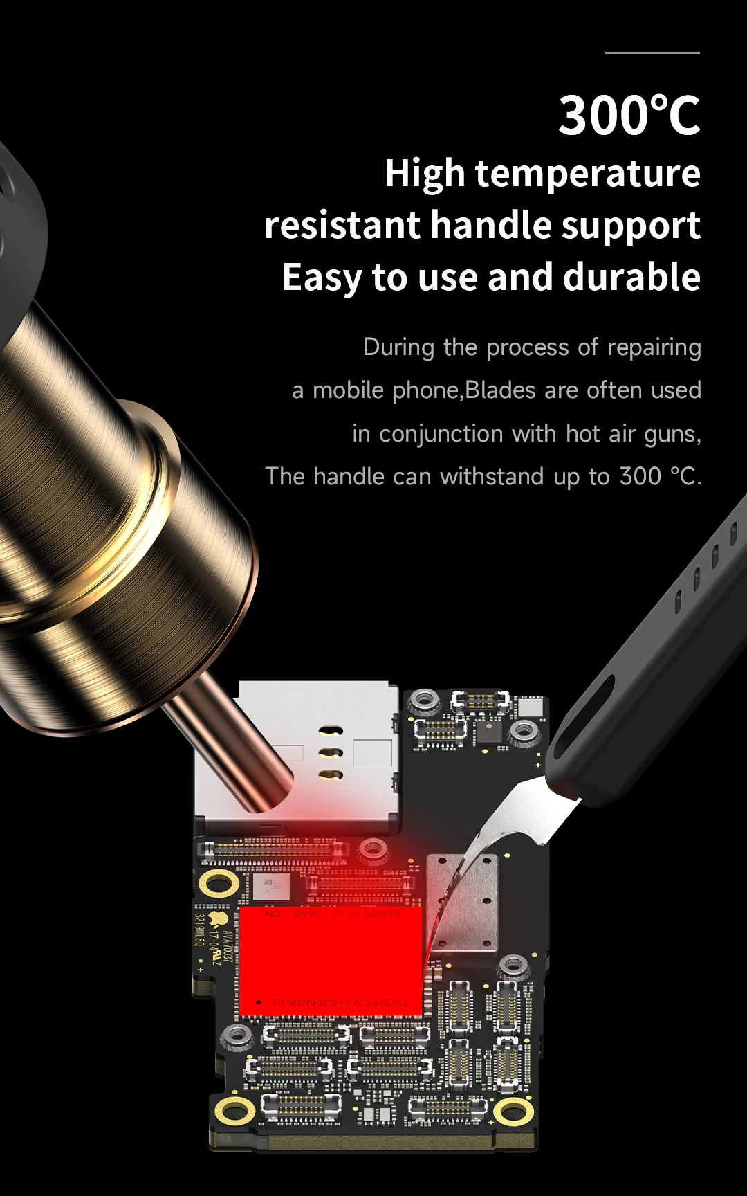 Механик QUICK EDGE7 Интегрированный набор лезвий для пайки Лезвие для удаления клея Скребок для чипов Нож для подглядывания Материнская плата Лопата для чипов Инструменты для резьбы