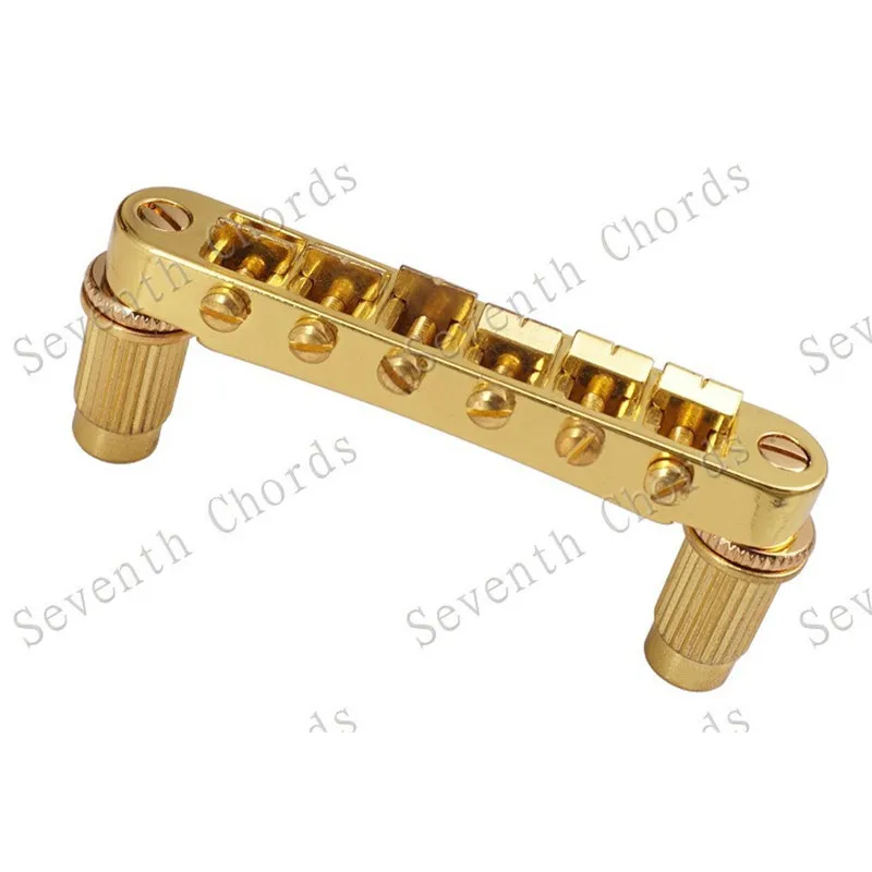 Ein Satz goldene 6-saitige Sattelbrücke für E-Gitarren-Zubehörteile, Musikinstrument – Detail 4