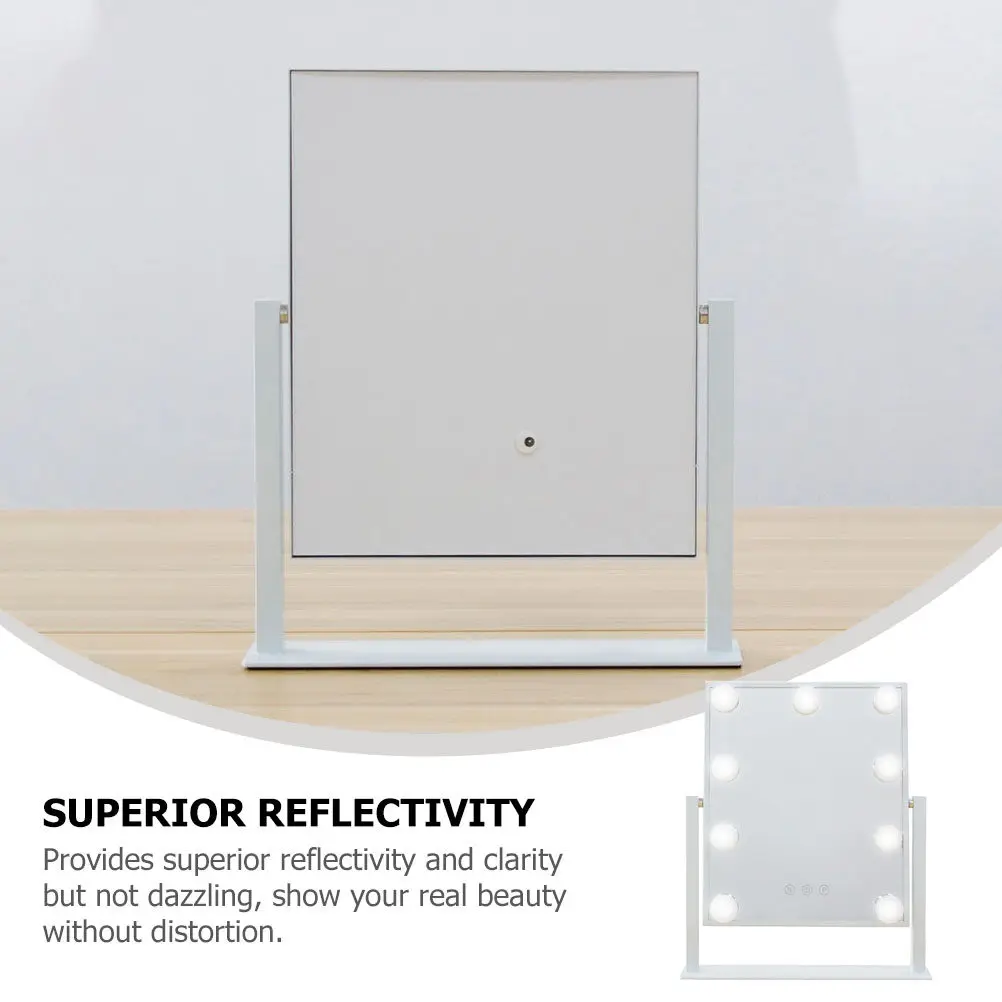 

1Pcs Single-Side Desktop LED Makeup Mirror with Bright Non-Dazzling Hd Reflective Surface Ideal for Low-Light Makeup Application
