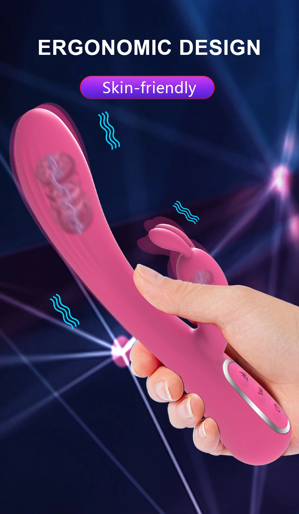 المزدوج أرنب ألعاب جنسية هزازة ضد الماء 3in1 دسار 7 الاهتزاز الهزاز G بقعة البظر محفز قضبان اصطناعية صامتة ألعاب جنسية للنساء 18 +