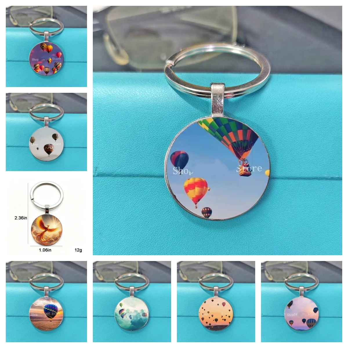 Sky Sunset, Multiple Balloon Patterns, Youth and Girls, Car Doors, Home Keys, Practical Pendant, Keychain