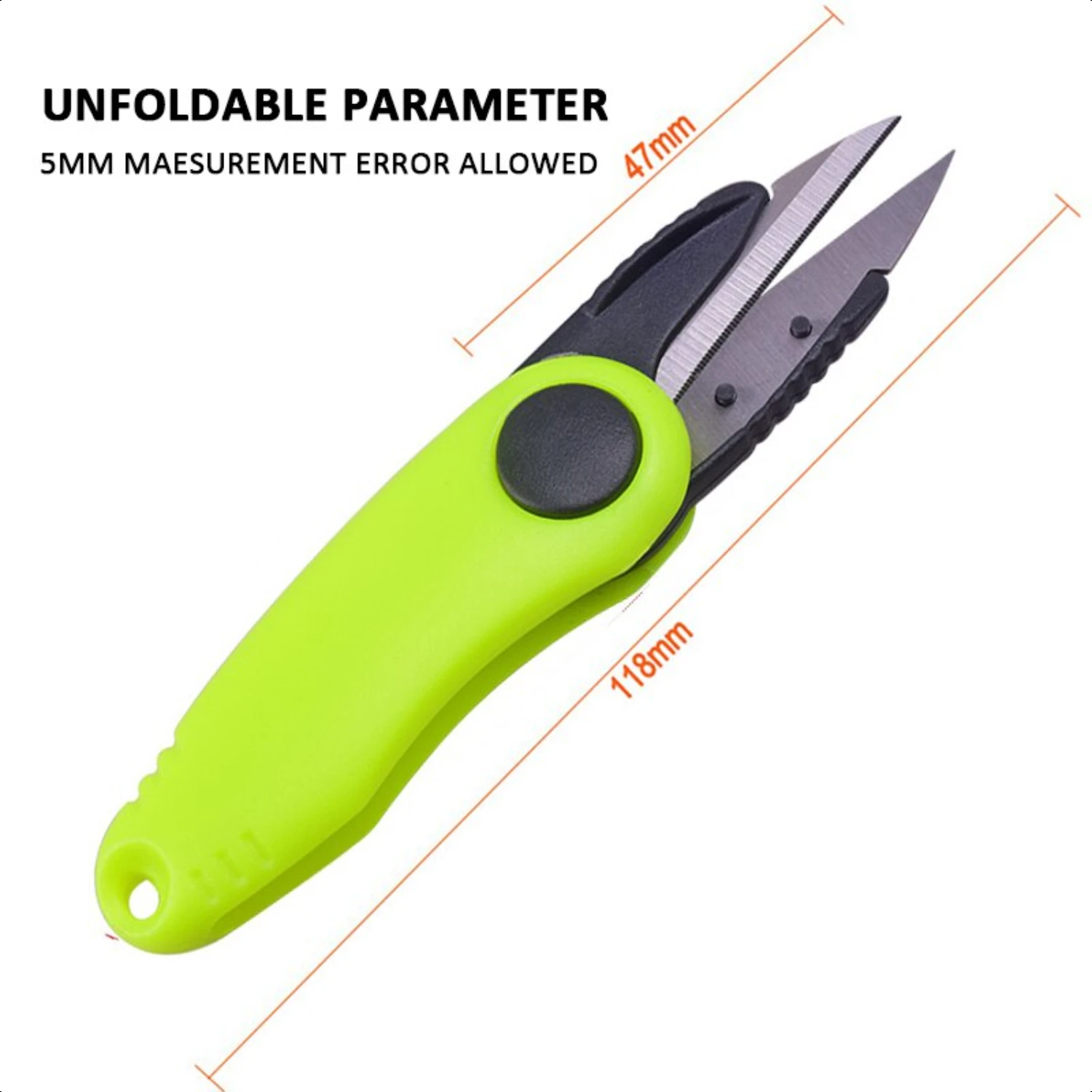 1pcs Foldable Fishing Use Portable Scissors Shrimp Shape Telescopic Rope Kit Fishing Line Cutter Clipper Nipper Fishing Tackle