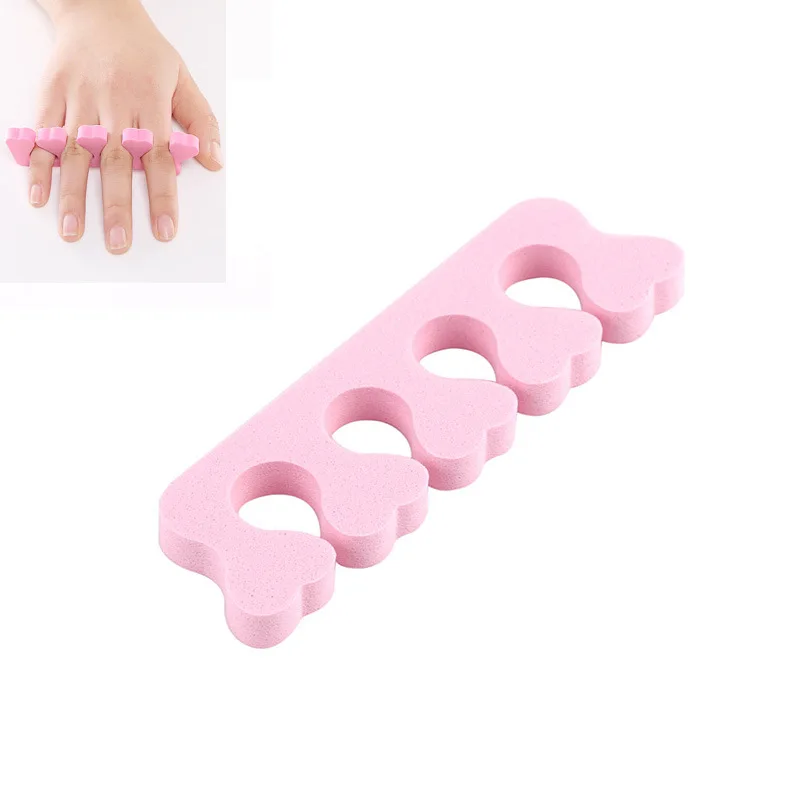 Conjunto de separador de esponja macia para manicure e pedicure, ferramentas da arte do prego, gel uv polonês