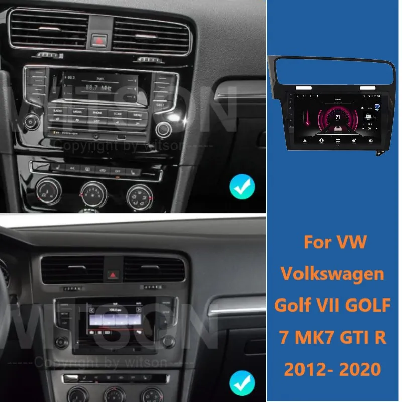 WITSON Android Auto Stero For VW Volkswagen Golf VII GOLF 7 MK7 GTI R 2012- 2020 Car Radio Carplay Multimedia Vehicle Head Unit