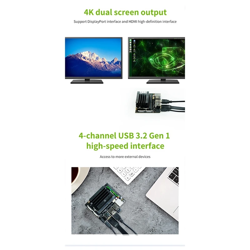 For Jetson Nano 4GB B01 Version AI Development Board Kit +TF Card Slot Deep Learning AI Development Board Platform In Stock (A)