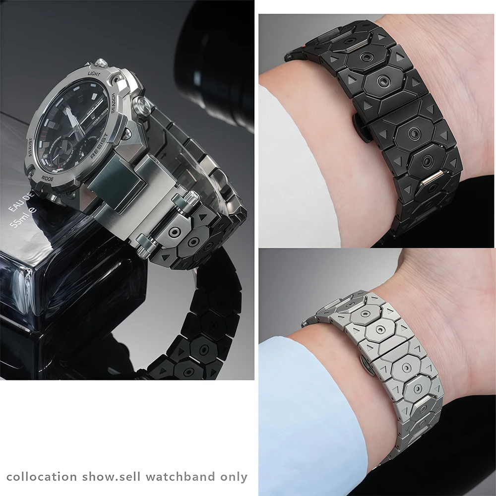 GST B400 تعديل سوار الفولاذ المقاوم للصدأ ل كاسيو G-Shock GST-B400 المعادن حزام الساعات اكسسوارات حزام ساعة اليد 14 مللي متر معصمه حزام