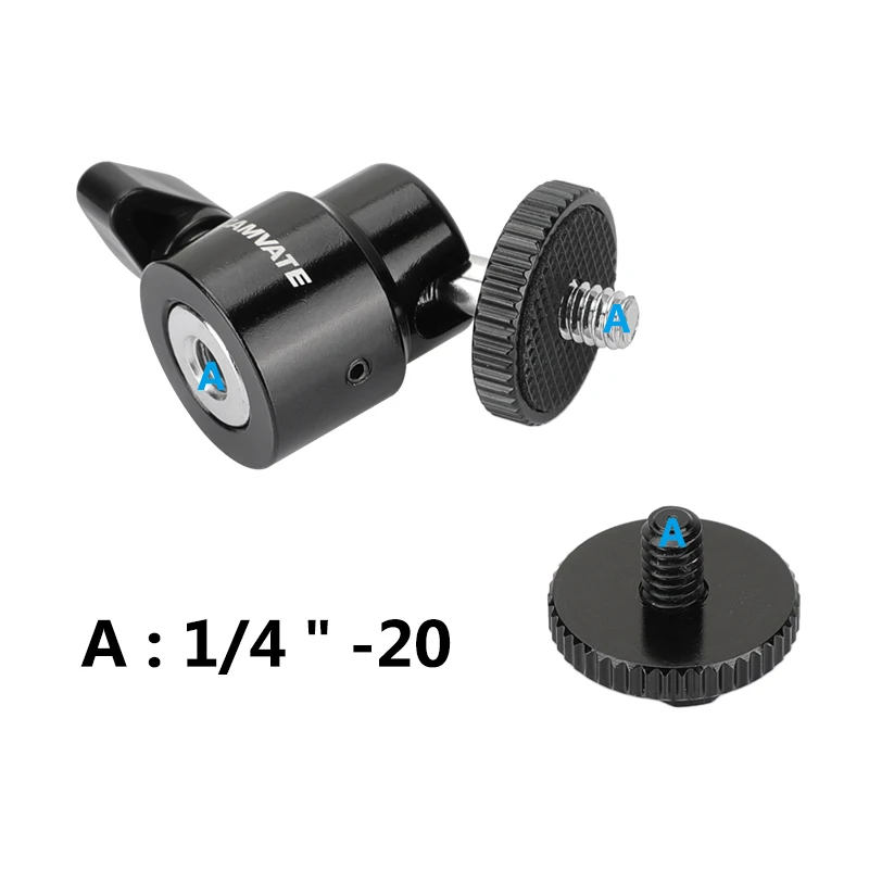 CAMVATE-حامل حذاء صغير ، رأس كروي ، حامل فلاش ، برغي لحامل الكاميرا ثلاثي القوائم C0868 ، 1/4