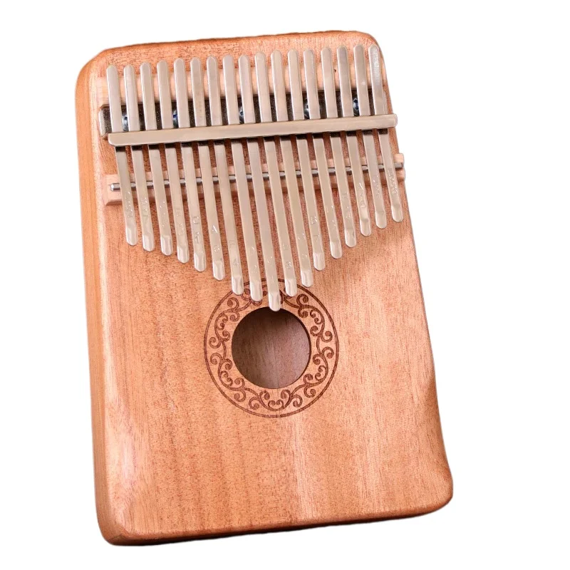 17 Key Kalimba Thumb Piano Solid Acacia Mahogany Wood Portable Finger Piano Mini Musical Instrument for Beginners Travel Gift