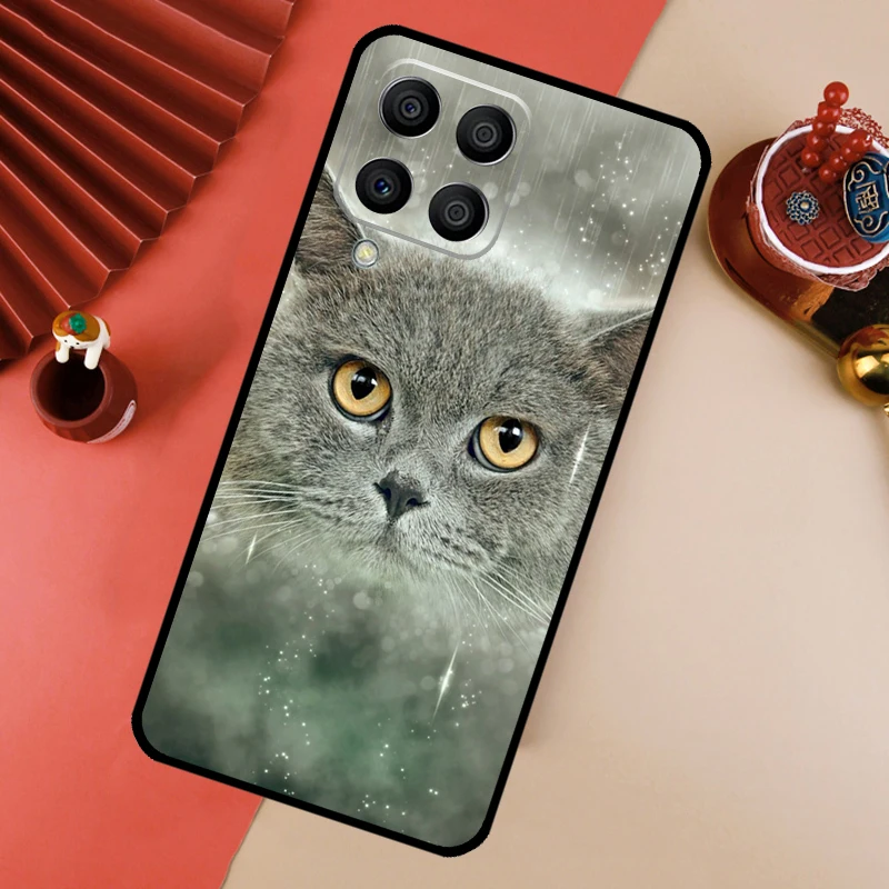 British Shorthair Cat For Samsung Galaxy M13 M14 M33 M12 M32 M52 M31 M55 M15 M11 M21 M35 M53 M34 M54 M06 M16 Case