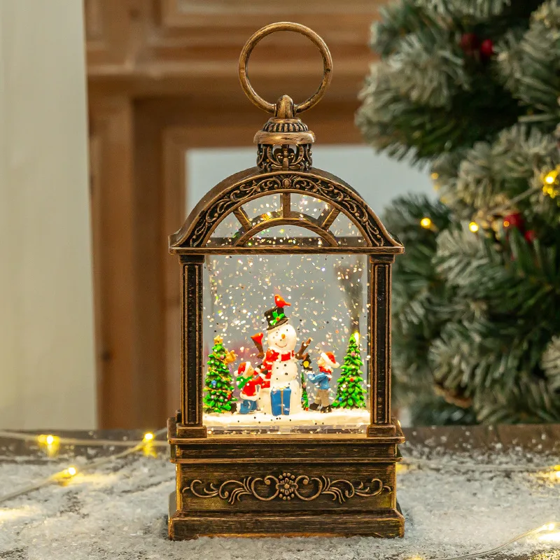 for Holidays Perfect Gift Idea Christmas Snow Globe LED Light Portable Handheld Snowflake Decor Festive Desktop Ornament
