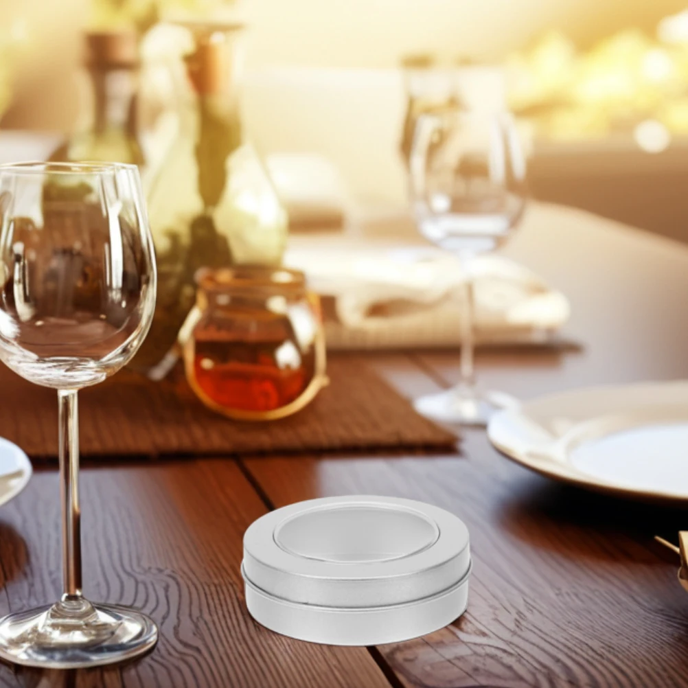 

4Pcs Round Tin Box Clear Window Metal Storage Containers Cookie Candy Christmas Gift Tins Round Tin Box