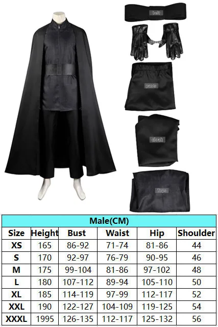 Kylo Ren Cosplay Fantasia Jedi Costume Disguise Adult Man Hooded Cloak Fantasy Outfits Roleplay Male Halloween Costumes Suit