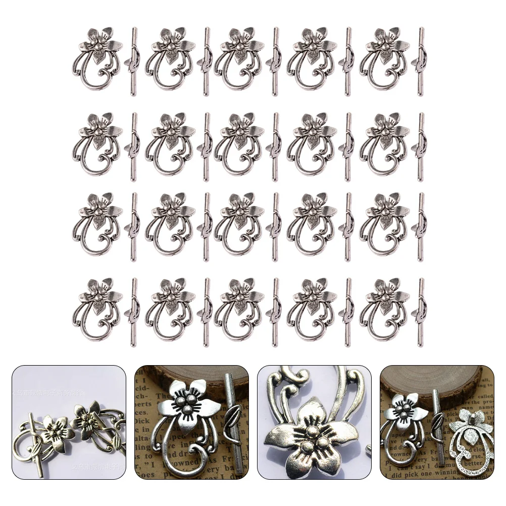 

Durable Practical Diy Alloy Ot Buckle Necklace Bracelet Jewelry Accessories Unique Flower Design Electroplated Non Fading Gift