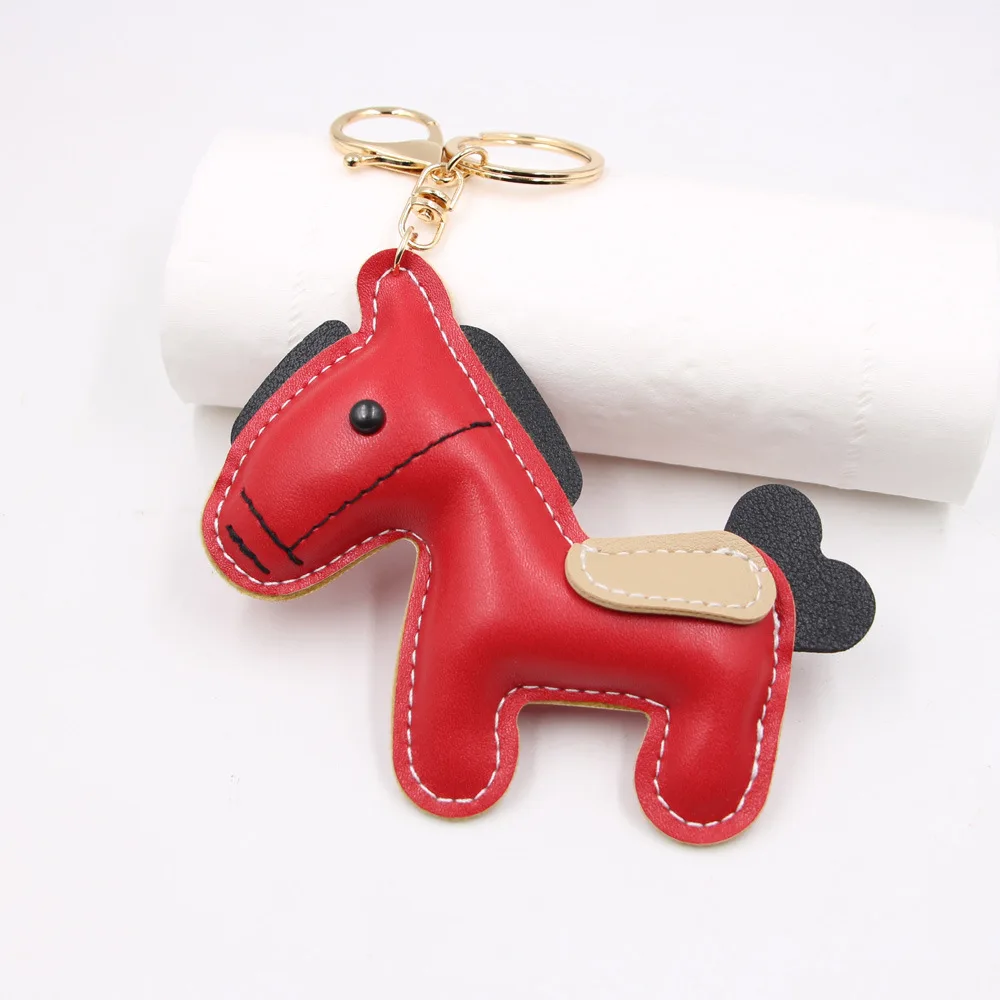 Luxury Leather Keyring Gift, Pony Handbag Pendant