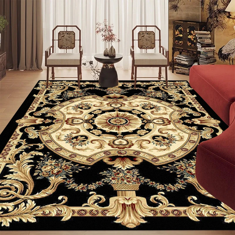 Europen Luxury Large Carpet for Living Room Sofa Area Non-slip Rugs Lint-free Washable Bed Room Decoration Rugs Coffee Table Mat