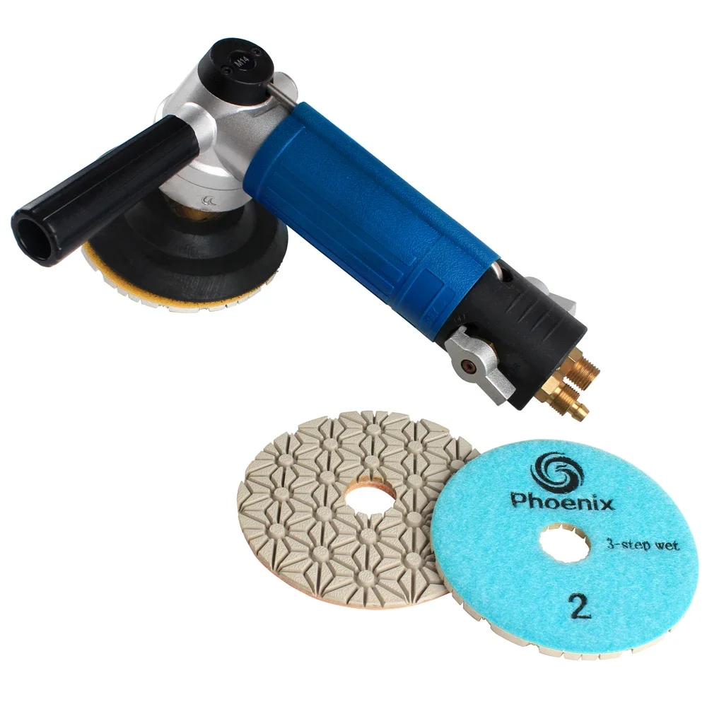 handheld rear exhaust air/pneumatic wet polisher for granite marble stone machinery