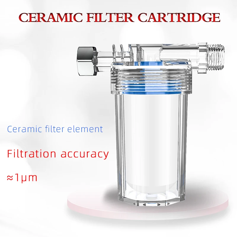 0.1 미크론 정수기 출력 범용 샤워 필터, 세라믹 필터 요소, 샤워 필터 수도꼭지, 온수기 정화 주방 