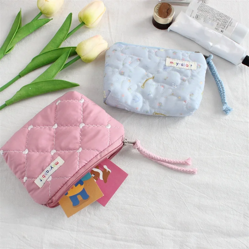 حقيبة تخزين حلوة ولطيفة، محفظة عملات معدنية محمولة، حقيبة معرف، أحمر شفاه وحقيبة مكياج، حقيبة نسائية شهرية وحقيبة غسيل #4