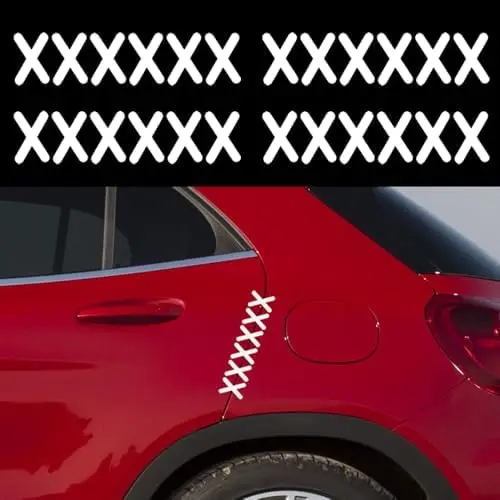 

Наклейка-стикер Ouliget X-образной формы для автомобиля – 4 шт., белая, в стиле бинта, для маскировки царапин на бампере, багажнике, окнах