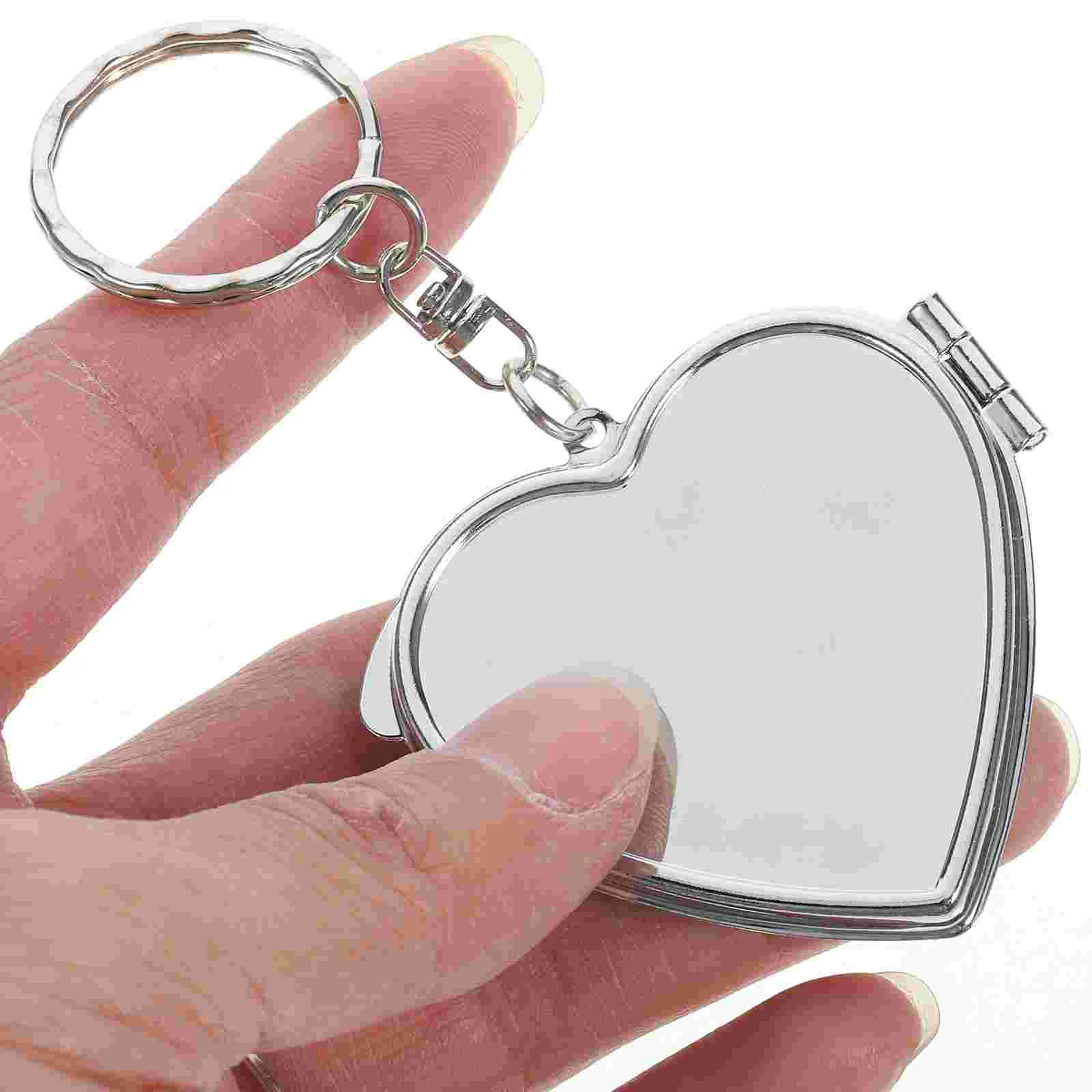 Love Small Mirror Specchi da toeletta Compatto a mano carino per borse da viaggio tascabili portatili in metallo portatili