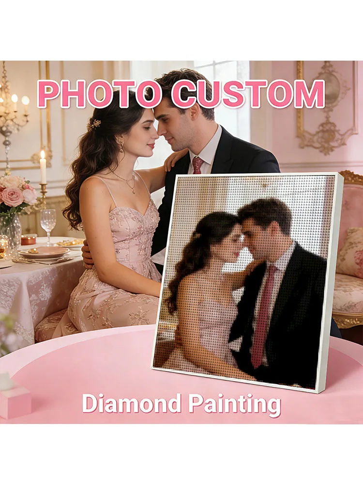 HUACAN Diamant Schilderkunst 5D Op Maat Gemaakt Handgemaakt Huisdecoratie Persoonlijke Privé Diamant Mozaïek Foto Aangepaste Volledige Sets - afbeelding 2