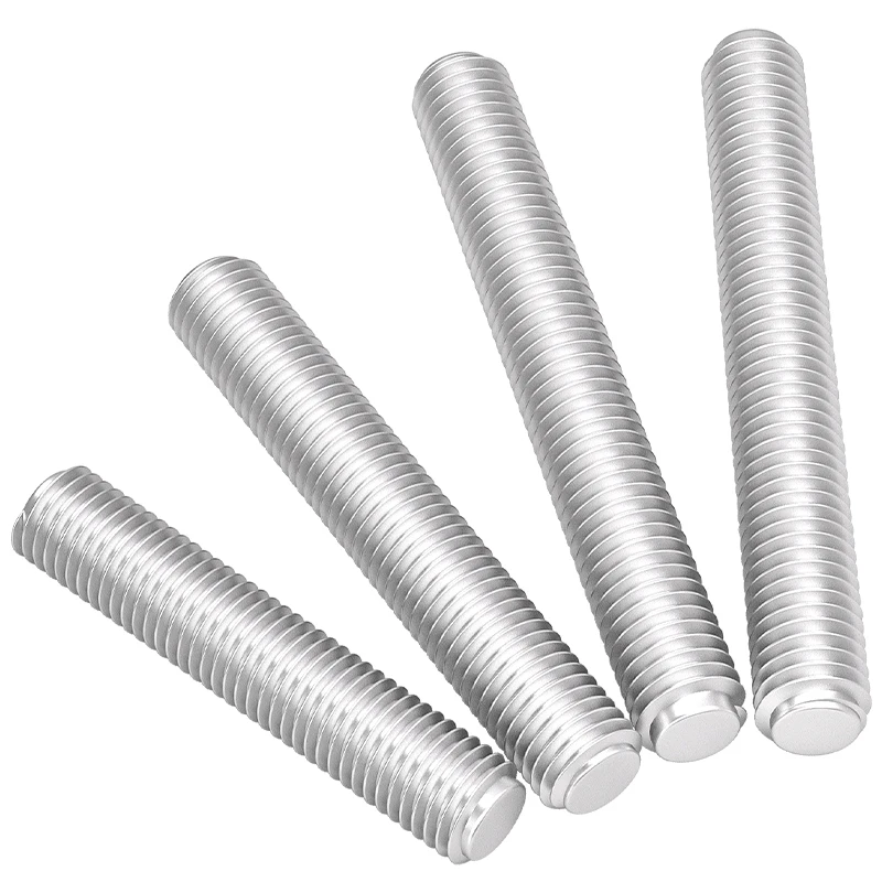 6061 Aluminum Alloy Fully Threaded Rod M6 M8 M10 M12 M14 M16 Metric Thread Stud Bar Full Thread Screw Rod Fastener Hardware