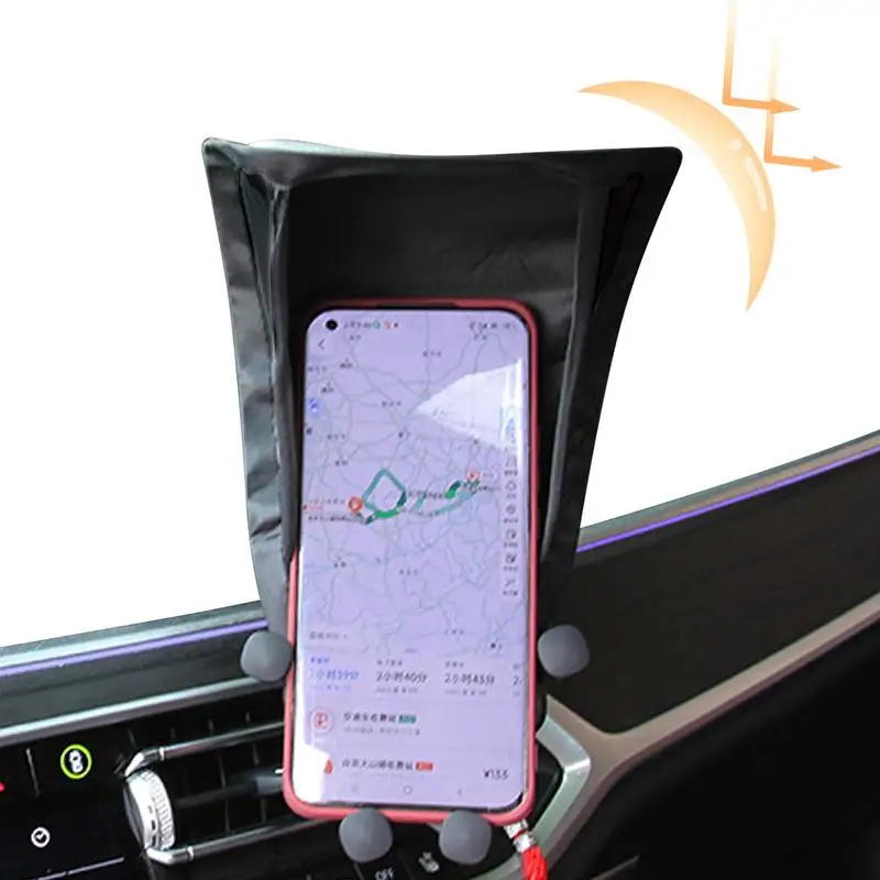 Cell Phone Umbrella Sun Shade Sun Shade For Phone Mobile Phone Holder Glare Blocking Sun Shade For Phone For Car Motorcycle Bike