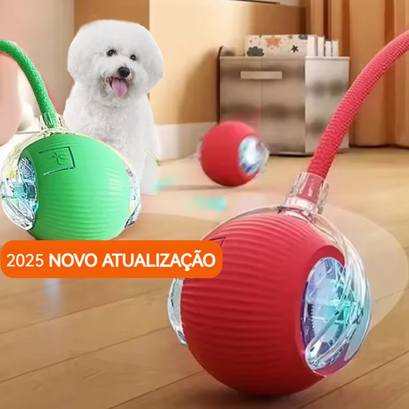 Novo brinquedo interativo da bola do cão, bola do cão de rolamento automático recarregável, brinquedo interativo do filhote de cachorro inteligente, brinquedo das bolas inteligentes para cães