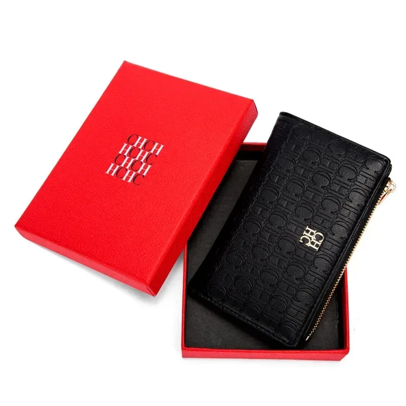 CH Wallet For Women Luxury Embossed Card Holder Fashion Zipper Coin Purse Elegant Leather Clutch Bag For Daily Use Gift view 6