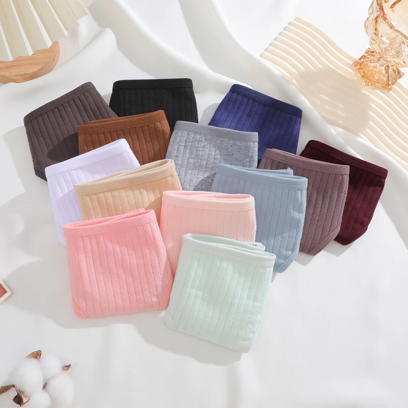 7Pcs/Set Cotton Thread Thongs Underwear Seamless Breathable Bikini T-Back G-Strings Panties Female Low Waist Sexy Lingerie S-XL - Image 4