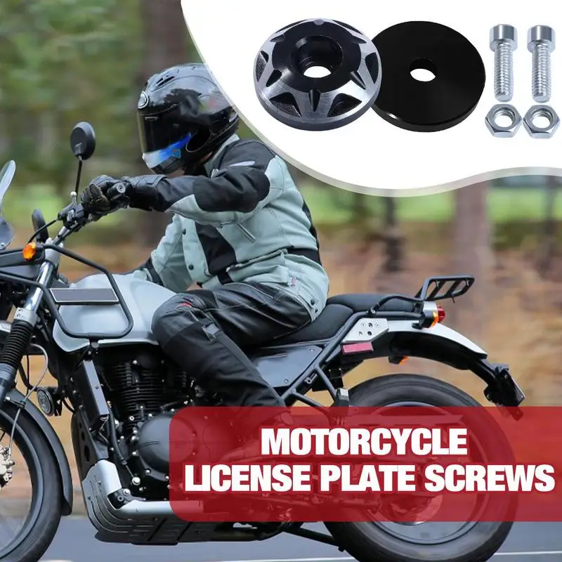 Pernos de matrícula de motocicleta, 2 piezas, para coches
