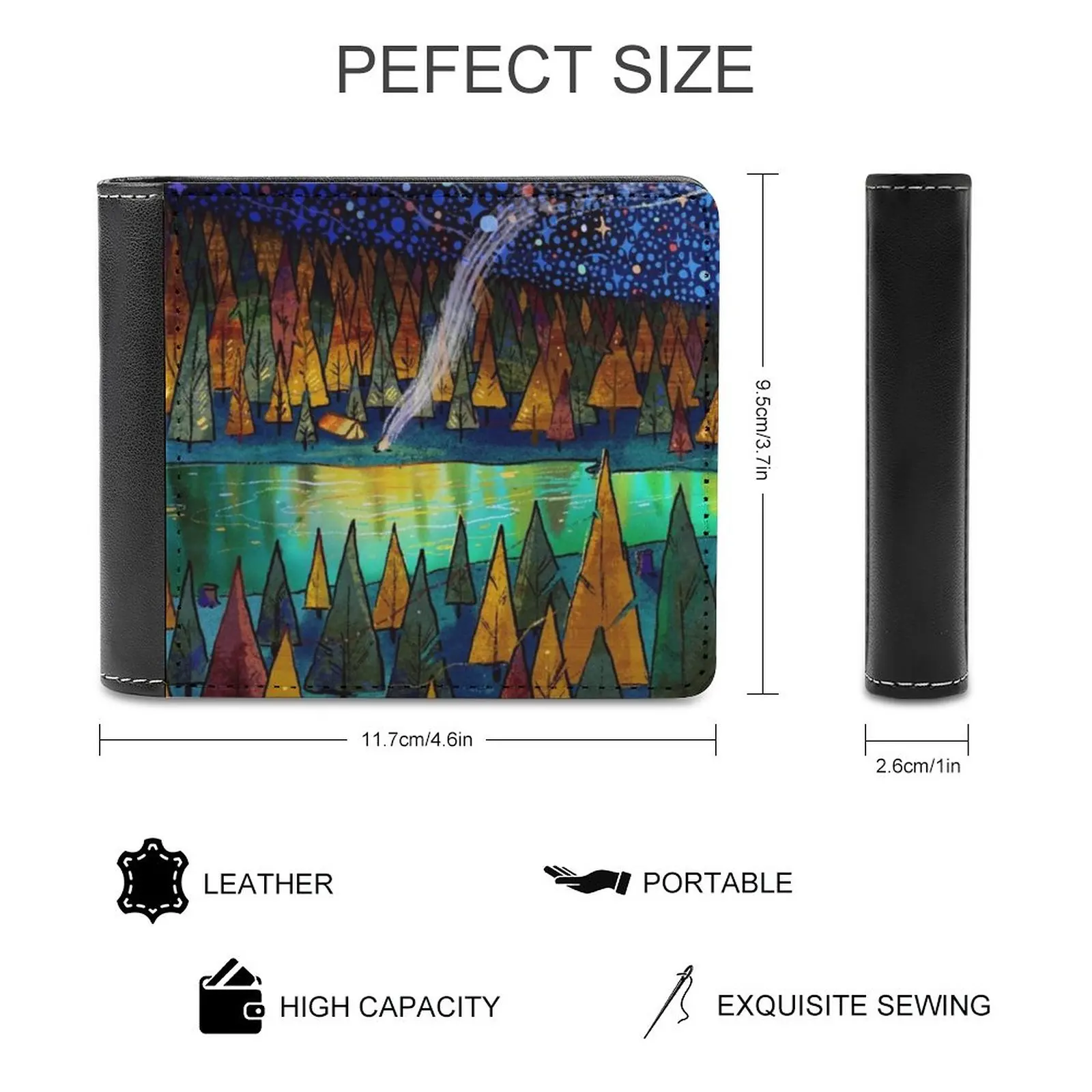 Adopt A Familiar Leather Wallet Men Classic Black Purse Credit Card Holder Fashion Men's Wallet 70s Vintage Nostalgia Cat