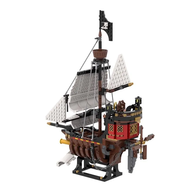 Creative City Warship Corsair Vessels Building Block Street View Air pirates Ship Wharf Model Bricks Toy Kids Birthday Gifts