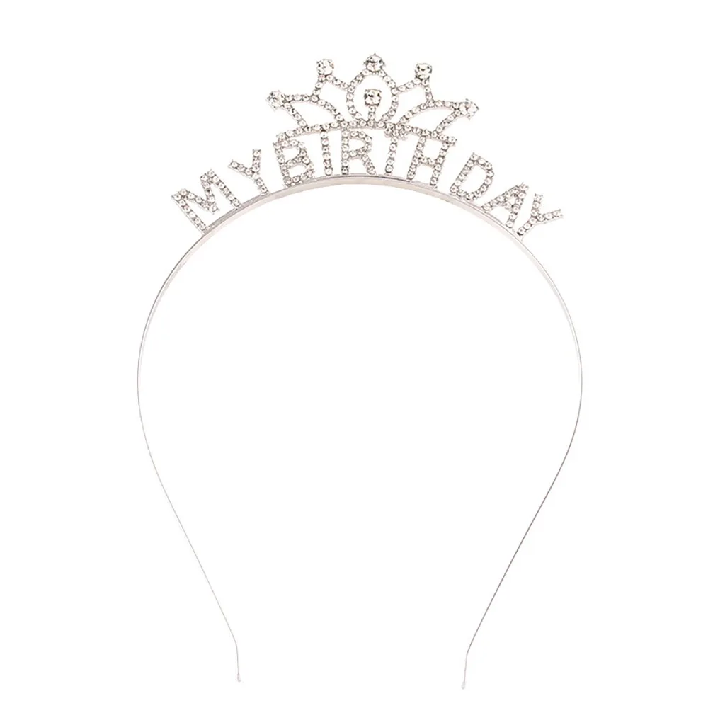 My Birthday Tiara Crown Headband for Women Girls Sweet 13th 16th 18th 21st Birthday Party Decoration Supplies Favor Gifts